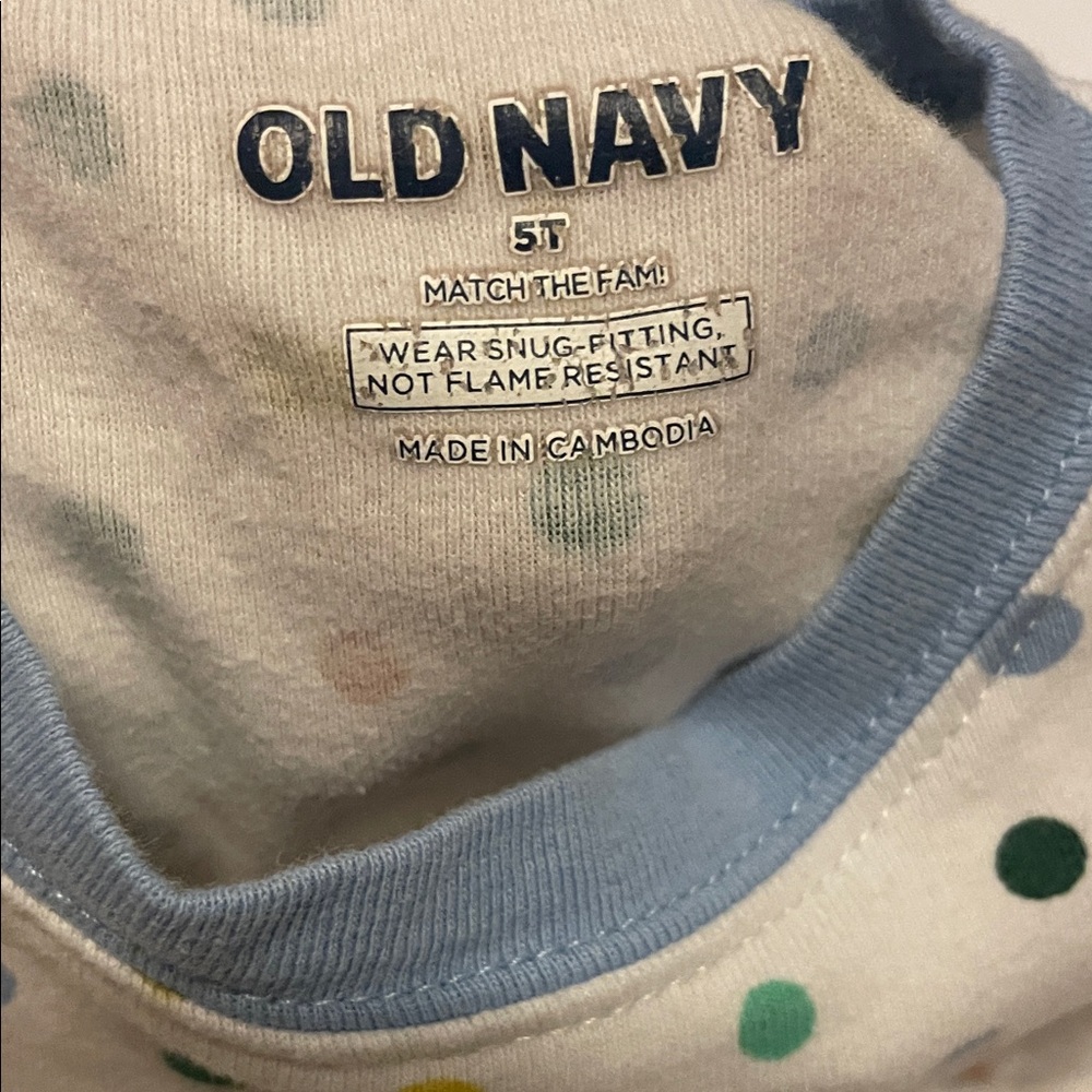 Old Navy Toddler Boy Size 5T Colorful Dot & Animal theme Pajama BUNDLE set - Picture 4 of 9